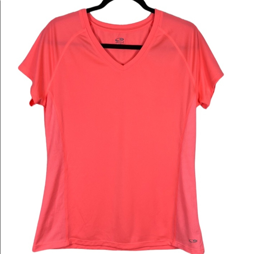C9 BY CHAMPION ATHLETIC V NECK TEE SHORT SLEEVE